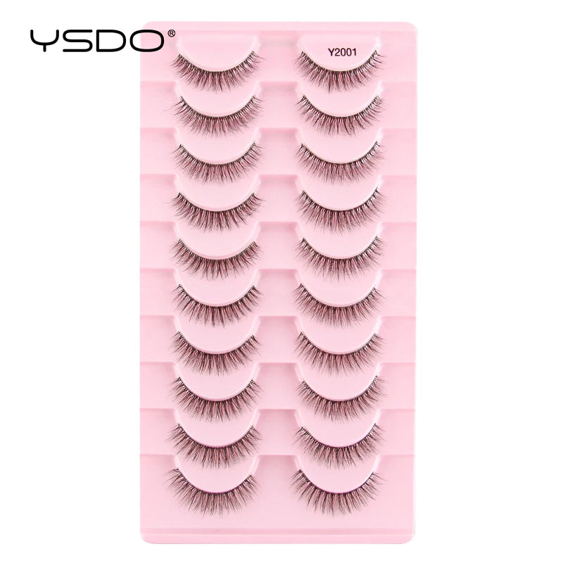 New Fox Half Eyelashes 3/10 Pairs 3D Mink Lashes Natural Eyelash Extension Cat Eye Eyelashes Makeup Tools faux Cils maquiagem - Blinksy